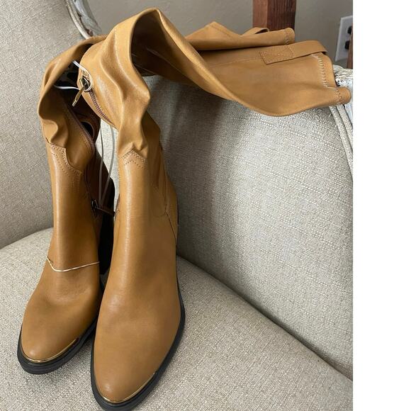 Franco Sarto L-Glenice 2 Knee High Women's Boot Camel Tan Size 7.5 Med, S75 - Picture 1 of 12